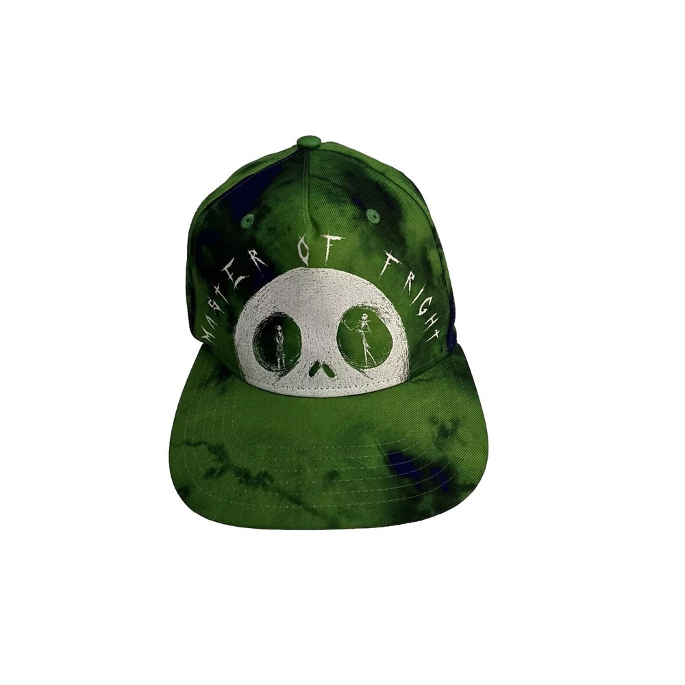 Master of Fright Nightmare Before Christmas green tie dye snapback cap hat